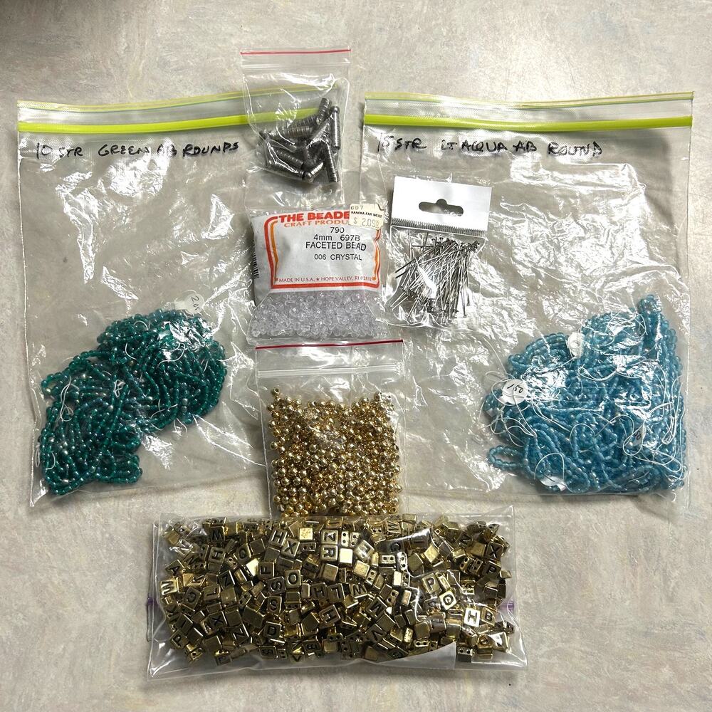 Assorted Loose Beads and Findings For Crafting or Jewelry Making